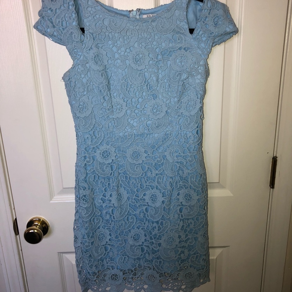 Blue lace dress